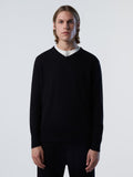 V-neck sweater with logo