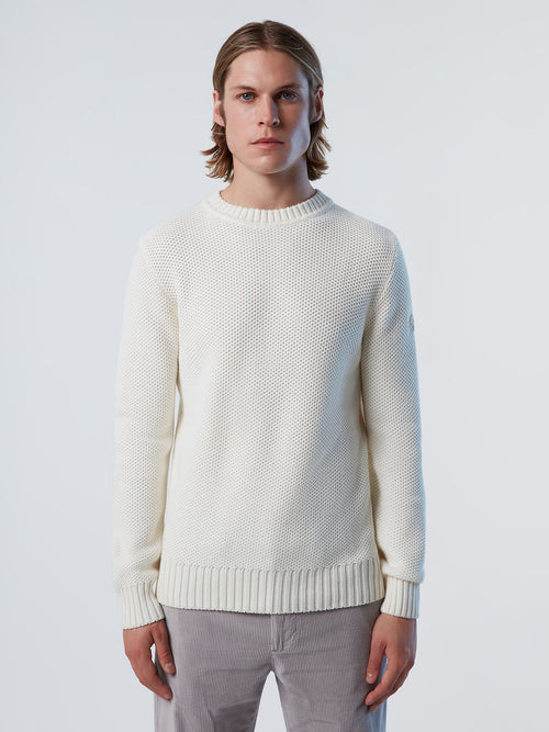 Honeycomb-knit sweater